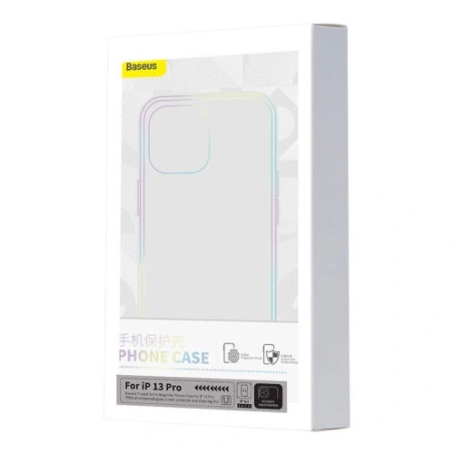 Kup Etui Baseus Magnetic Crystal Clear Apple iPhone 13 Pro (transparent) + sticlă securizată + set de curățare - BSU4175 - {ean13} - Sklep Home Screen