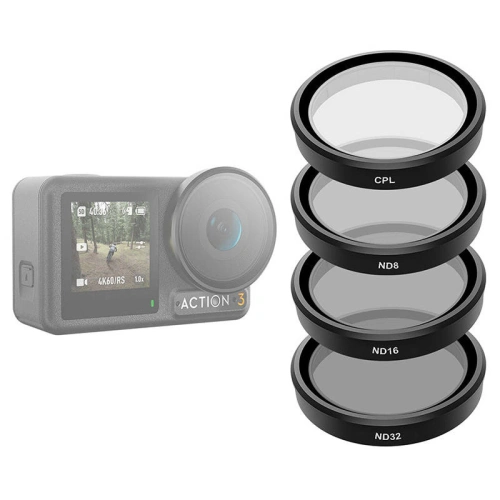 Kup Sada 4 filtrů TELESIN CPL/ND8/ND16/ND32 pro DJI Osmo Action 3 - TLS110 - {ean13} - Sklep Home Screen