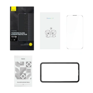 Kup Szkło hartowane z powłoką przeciwpyłową 0.3mm Baseus Schott HD Apple iPhone 14/13/13 Pro - BSU4182 - {ean13} - Sklep Home Screen