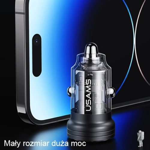 Kup Încărcător auto USAMS C35 USB-A+USB-C 45W Încărcare rapidă negru (US-CC175) - USA964 - {ean13} - Sklep Home Screen