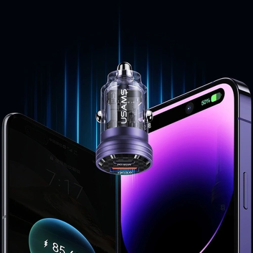 Kup Încărcător auto USAMS C35 USB-A+USB-C 45W Încărcare rapidă negru (US-CC175) - USA964 - {ean13} - Sklep Home Screen