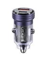 Încărcător auto USAMS C35 USB-A+USB-C 45W Încărcare rapidă violet/purple (US-CC175)