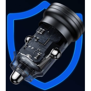 Buy USAMS C35 Car Charger USB-A+USB-C 45W Fast Charge purple (US-CC175) - USA965 - {ean13} - Home Screen Store Europe