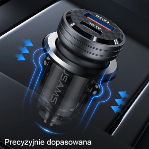 Kup Ładowarka samochodowa USAMS C35 USB-A+USB-C 45W Fast Charge fioletowy/purple (US-CC175) - USA965 - {ean13} - Sklep Home Screen