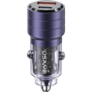 Kup Ładowarka samochodowa USAMS C36 USB-A+USB-C 95W Fast Charge fioletowy/purple (US-CC176) - USA967 - {ean13} - Sklep Home Screen