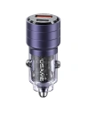 Ładowarka samochodowa USAMS C36 USB-A+USB-C 95W Fast Charge fioletowy/purple (US-CC176)