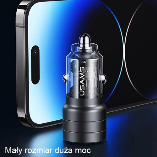 Kup Încărcător auto USAMS C36 USB-A+USB-C 95W Încărcare rapidă violet/purple (US-CC176) - USA967 - {ean13} - Sklep Home Screen