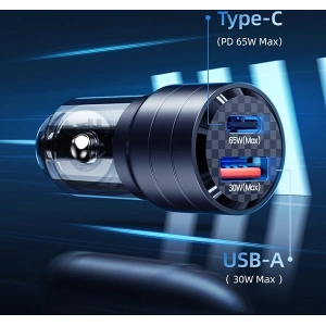 Kup Ładowarka samochodowa USAMS C36 USB-A+USB-C 95W Fast Charge fioletowy/purple (US-CC176) - USA967 - {ean13} - Sklep Home Screen