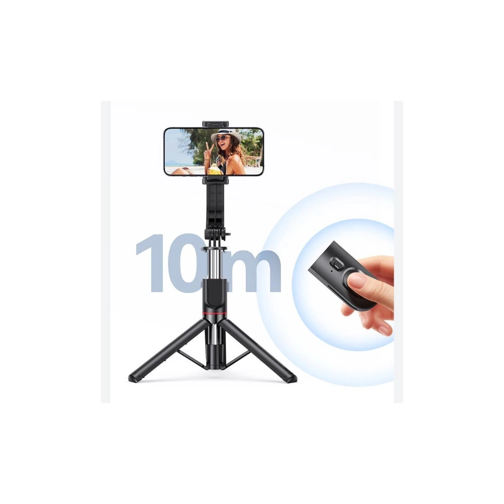 Kijek do selfie USAMS Selfie Stick Tripod czarny/black (US-ZB256)