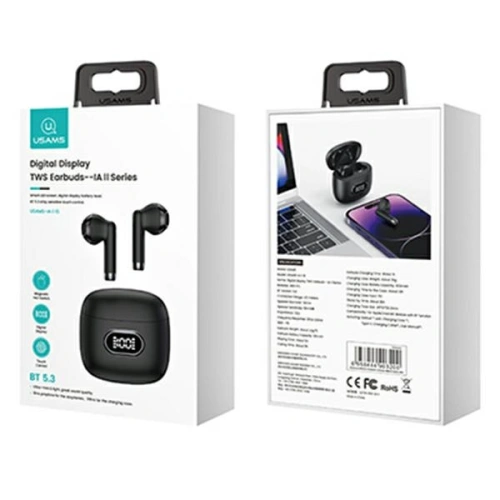 Kup Căști TWS USAMS Bluetooth 5.3 IA II seria negru/black (USAMS-IAII15) - USA970 - {ean13} - Sklep Home Screen