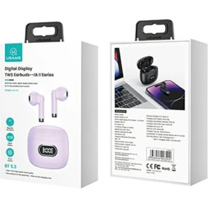 Kup Sluchátka TWS USAMS Bluetooth 5.3 IA II série purpurová/purple (USAMS-IAII15) - USA971 - {ean13} - Sklep Home Screen