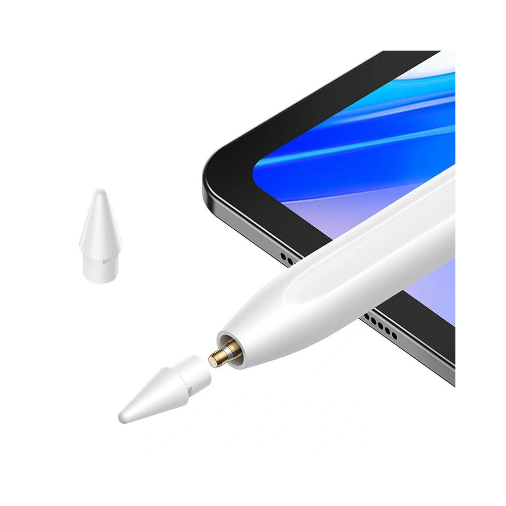 Rysik/stylus/długopis Baseus Smooth Writing 2 ze wskaźnikiem baterii (biały)