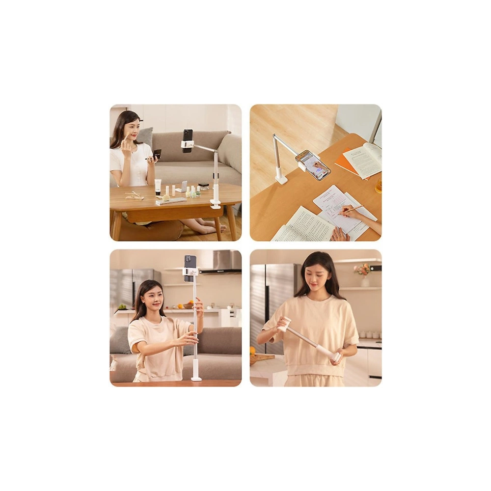 Teleskopowy uchwyt biurkowy USAMS WX Series biały/white (US-ZB255)