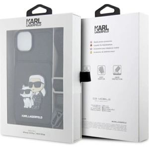 Etui Karl Lagerfeld KLHCP14MCSAKCPMK Apple iPhone 14 Plus / 15 Plus hardcase czarny/black Crossbody Saffiano Karl & Choupette