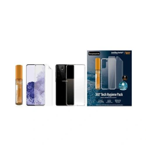 Kup Set PanzerGlass Start Kit Samsung Galaxy S21 Ultra Protecție ecran TPU, Carcasă ClearCase, Spray 30ml - PZG411 - {ean13} - Sklep Home Screen