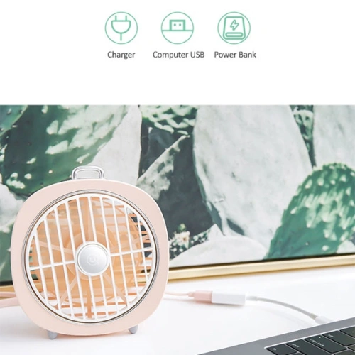 Buy USAMS Desktop Mini Fan with LED pink (US-ZB065) - USA974 - {ean13} - Home Screen Store Europe