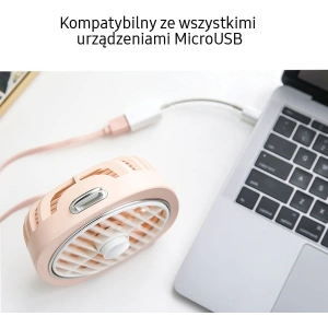 Kup Větrák s lampičkou USAMS růžový/pink (US-ZB065) - USA974 - {ean13} - Sklep Home Screen