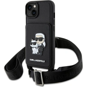 Etui Karl Lagerfeld KLHCP14MCSAKCPMK Apple iPhone 14 Plus / 15 Plus hardcase czarny/black Crossbody Saffiano Karl & Choupette