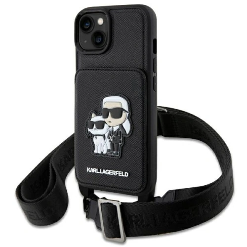 Kup Etui Karl Lagerfeld KLHCP14MCSAKCPMK Apple iPhone 14 Plus / 15 Plus hardcase černý/black Crossbody Saffiano Karl & Choupette - KLD1573 - {ean13} - Sklep Home Screen