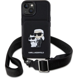 Etui Karl Lagerfeld KLHCP14MCSAKCPMK Apple iPhone 14 Plus / 15 Plus hardcase czarny/black Crossbody Saffiano Karl & Choupette