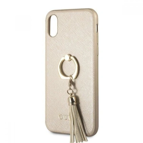 Kup Etui Guess GUHCI65RSSABE Apple iPhone XS Max bej hardcase Saffiano cu suport pentru deget - GUE2577 - {ean13} - Sklep Home Screen