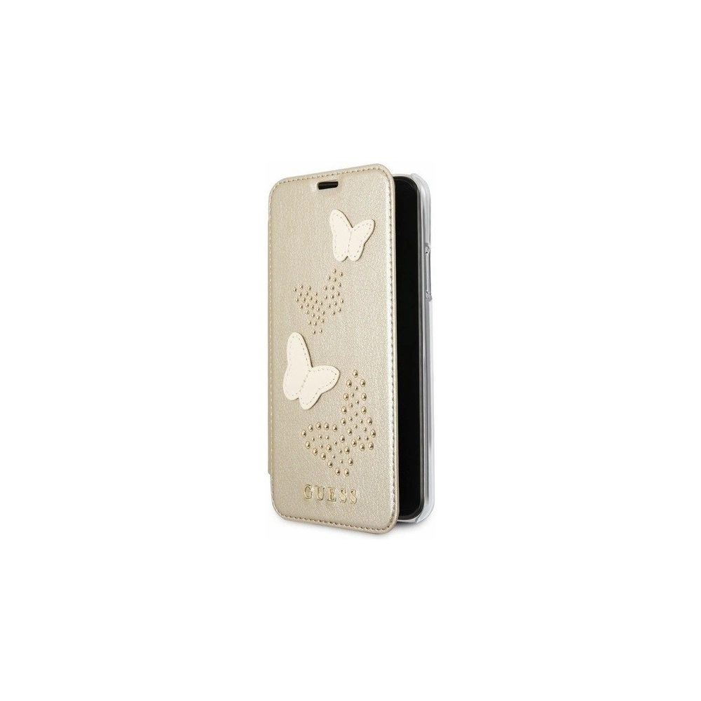 Etui Guess GUFLBKP7PBUBE Apple iPhone 8/7 beige/beżowy book Studs & Sparkles