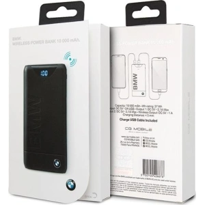 Powerbank bezprzewodowy BMW BMWCPB10KLOB 10000mAh czarny/black