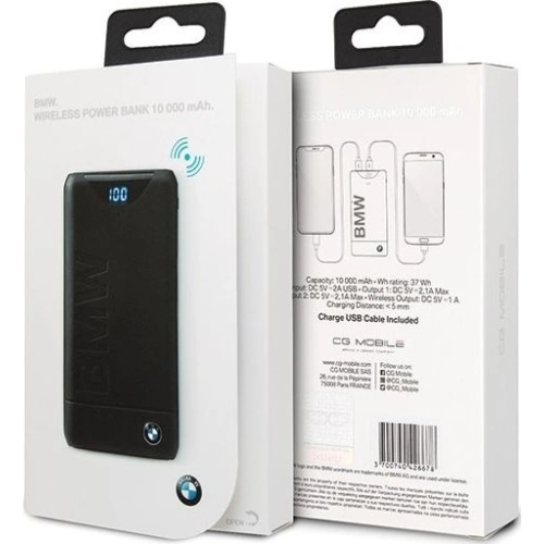 Kup Vezeték nélküli powerbank BMW BMWCPB10KLOB 10000mAh fekete/black - BMW451 - {ean13} - Sklep Home Screen