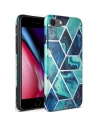 Tech-Protect Apple Tasche Marmor 2 iPhone SE 2022/SE 2020/8/7 Blau