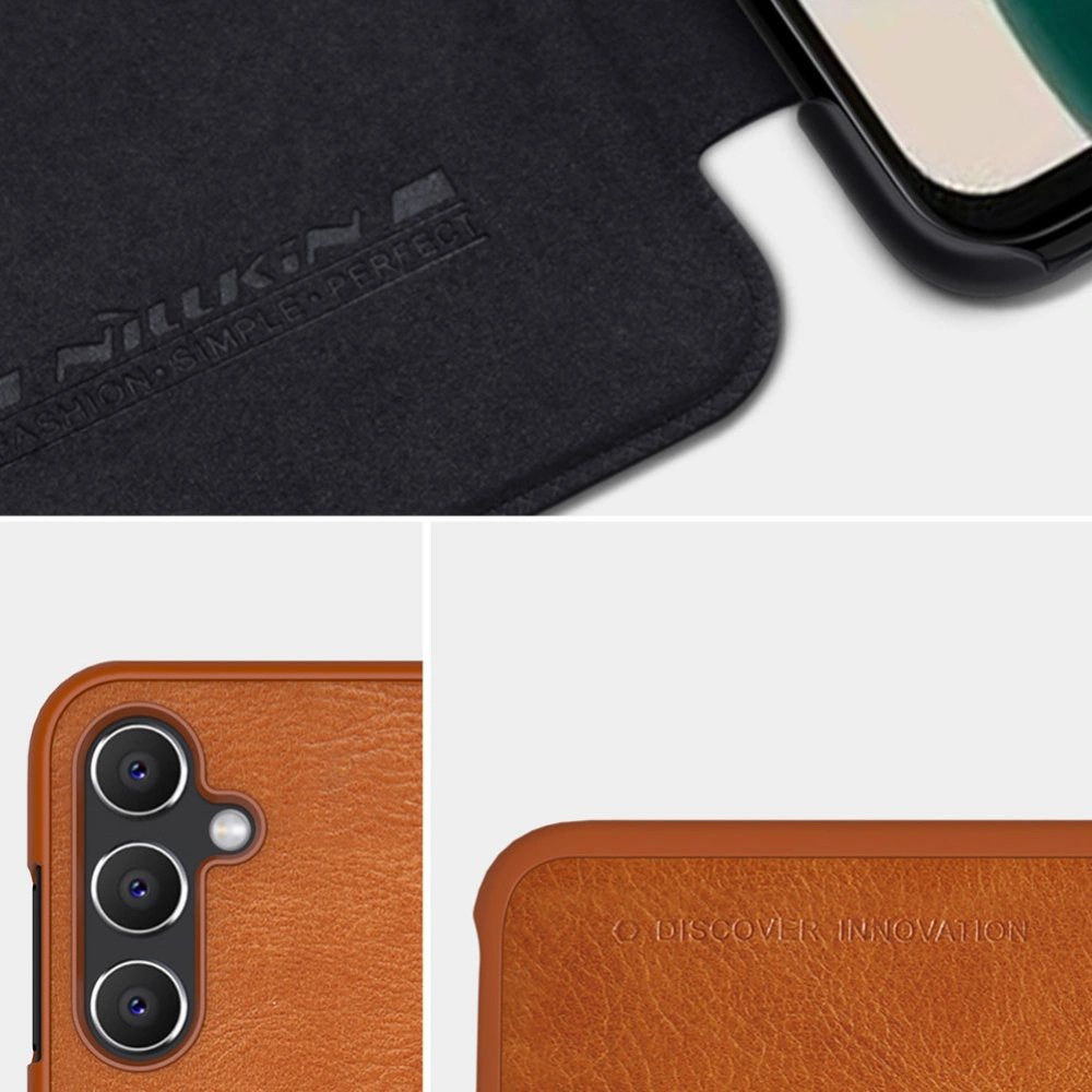 Etui Nillkin Qin Leather Samsung Galaxy A14 5G czerwone