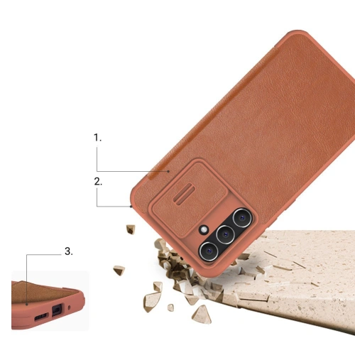 Buy Nillkin Qin Leather Pro Case Samsung Galaxy A54 5G brown - NLK1102 - {ean13} - Home Screen Store Europe
