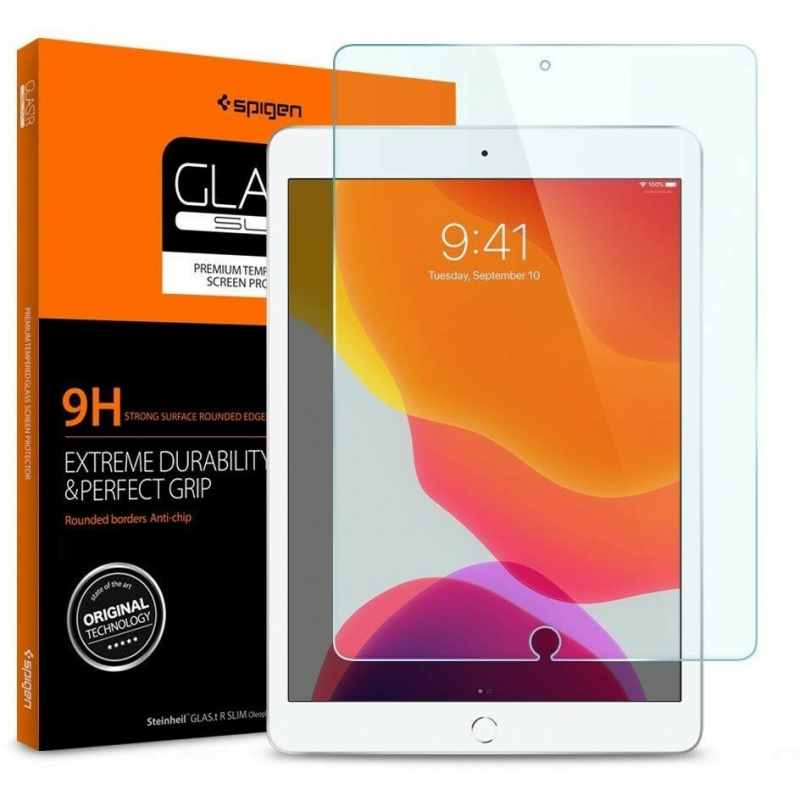 Kup Szkło hartowane Spigen GLAS.tR Slim Apple iPad 10.2 2019/2020/2021 (7., 8. i 9 generacji)/iPad Air 10.5 2019 (3. generacji) - 8809685620549 - SPN922 - Homescreen.pl