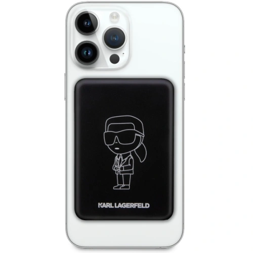 Kup Powerbank bezprzewodowy Karl Lagerfeld KLPBMKIOTTGK 5W 3000mAh czarny/black Ikonik MagSafe - KLD1574 - {ean13} - Sklep Home Screen