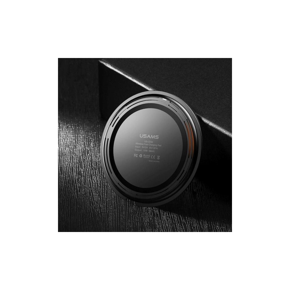 Ładowarka bezprzewodowa USAMS Fast Zodi Series czarny/black (US-CD30)