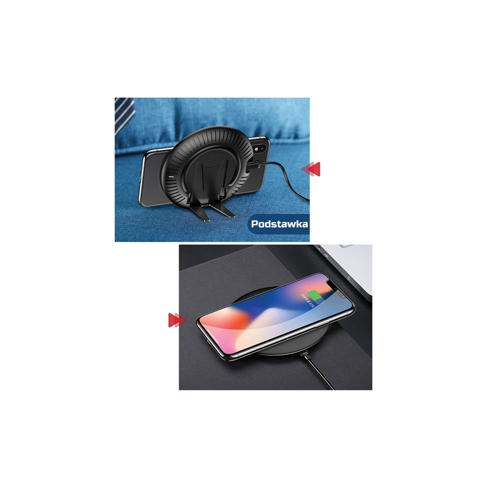 Ładowarka bezprzewodowa USAMS V-Series Fast Charging biały/white (US-CD33)