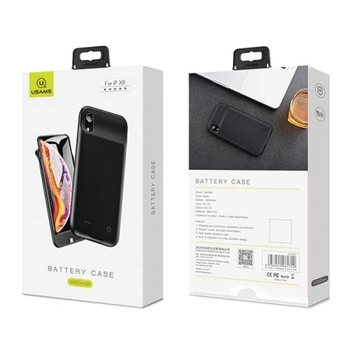 Kup Apple USAMS Power Case Powerbank iPhone XR 4000mAh schwarz/schwarz (US-CD68) - USA979 - {ean13} - Sklep Home Screen