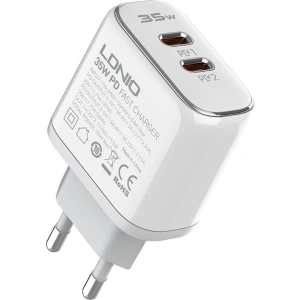 Kup Ładowarka sieciowa LDNIO A2528C 2xUSB-C 35W + kabel USB-C/USB-C - LDN446 - {ean13} - Sklep Home Screen
