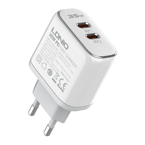Kup LDNIO Ladegerät A2528C 2xUSB-C 35W + USB-C/USB-C Kabel - LDN446 - {ean13} - Sklep Home Screen