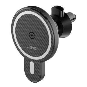 Buy LDNIO MA20 Car Mount Holder with Wireless Charger 15W + Metal Ring (black) - LDN450 - {ean13} - Home Screen Store Europe