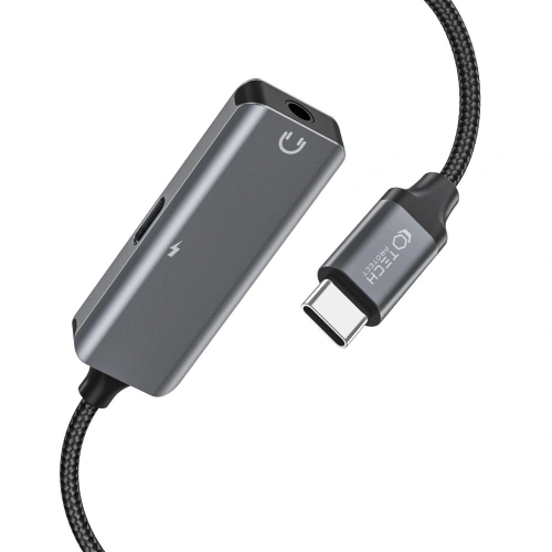 Kup Adapter Tech-Protect Ultraboost USB-C/mini jack 3.5mm + USB-C Black - THP1956 - {ean13} - Sklep Home Screen