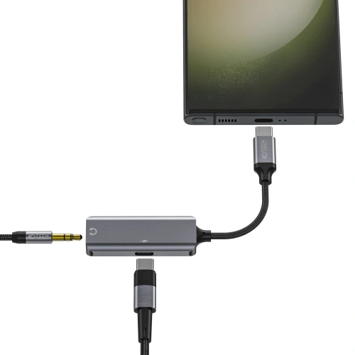 Kup Adapter Tech-Protect Ultraboost USB-C/mini jack 3.5mm + USB-C Black - THP1956 - {ean13} - Sklep Home Screen