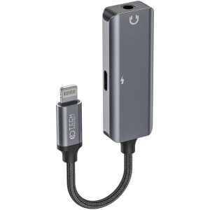 Kup Adapter Tech-Protect Ultraboost Lightning/mini jack 3.5mm + Lightning Negru - THP1957 - {ean13} - Sklep Home Screen