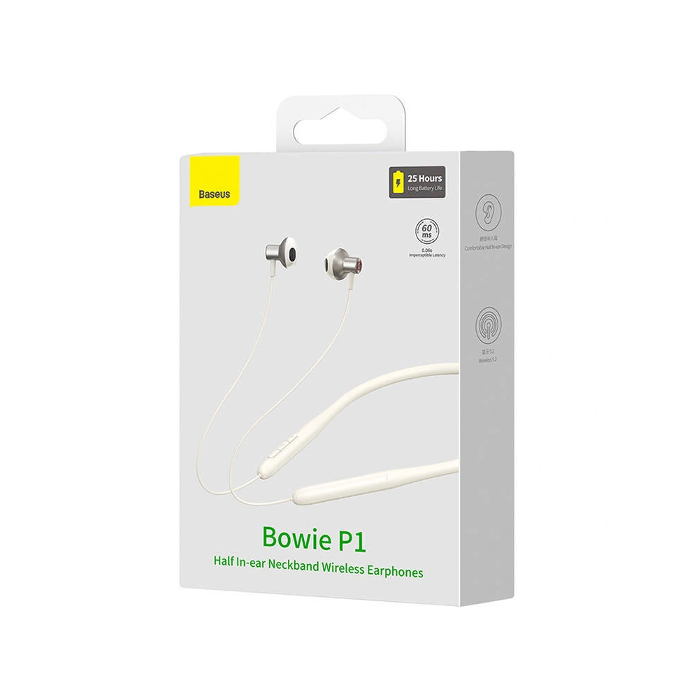 Słuchawki bezprzewodowe Baseus Bowie P1 Bluetooth 5.2 (beżowe)