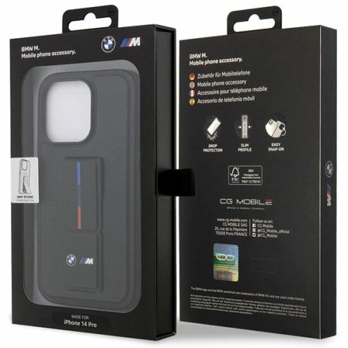 Kup BMW Apple Tasche BMHCP14L22GSLK iPhone 14 Pro schwarz/schwarz Hardcase Grip Hot Stamp - BMW460 - {ean13} - Sklep Home Screen