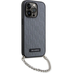 Kup Etui Karl Lagerfeld KLHCP14LSACKLHPG Apple iPhone 14 Pro srebrny/silver hardcase Saffiano Monogram Chain - KLD1576 - {ean13} - Sklep Home Screen