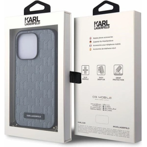 Kup Etui Karl Lagerfeld KLHCP14LSACKLHPG Apple iPhone 14 Pro srebrny/silver hardcase Saffiano Monogram Chain - KLD1576 - {ean13} - Sklep Home Screen