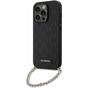 Kup Etui Karl Lagerfeld KLHCP14LSACKLHPK Apple iPhone 14 Pro czarny/black hardcase Saffiano Monogram Chain - KLD1577 - {ean13} - Sklep Home Screen