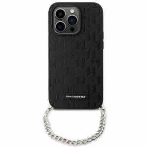 Etui Karl Lagerfeld KLHCP14SSACKLHPK Apple iPhone 14 czarny/black hardcase Saffiano Monogram Chain