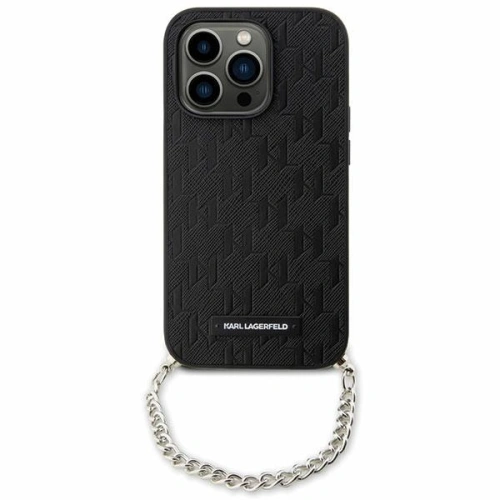 Kup Karl Lagerfeld Apple Tasche KLHCP14SSACKLHPK iPhone 14 schwarz/schwarz Hardcase Saffiano Monogram Chain - KLD1579 - {ean13} - Sklep Home Screen
