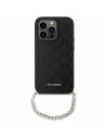 Karl Lagerfeld Apple Tasche KLHCP14SSACKLHPK iPhone 14 schwarz/schwarz Hardcase Saffiano Monogram Chain